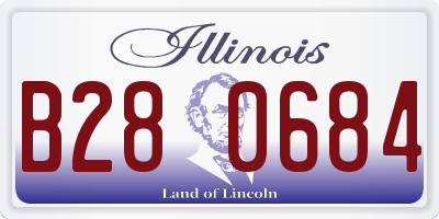 IL license plate B280684