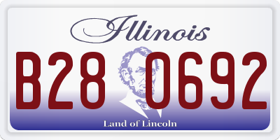 IL license plate B280692