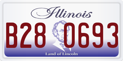 IL license plate B280693
