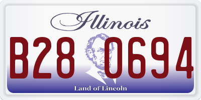 IL license plate B280694