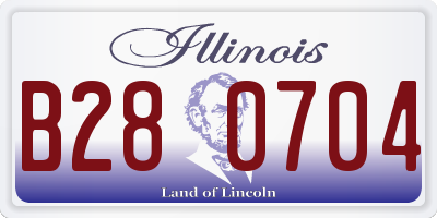 IL license plate B280704