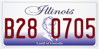 IL license plate B280705