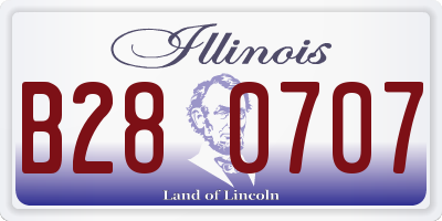 IL license plate B280707