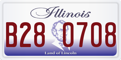 IL license plate B280708