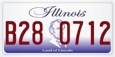 IL license plate B280712