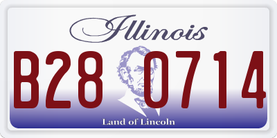 IL license plate B280714