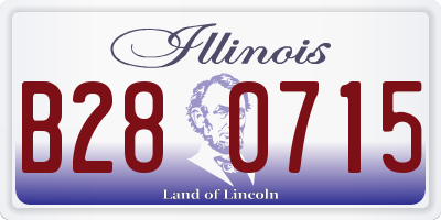 IL license plate B280715