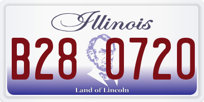 IL license plate B280720