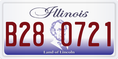 IL license plate B280721