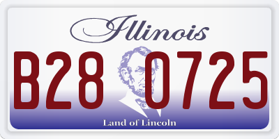 IL license plate B280725