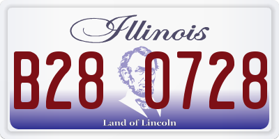 IL license plate B280728