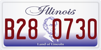 IL license plate B280730