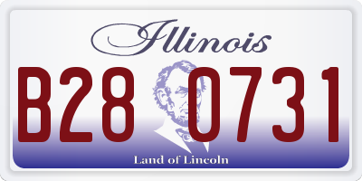 IL license plate B280731
