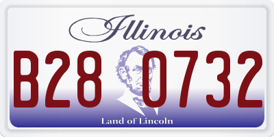 IL license plate B280732
