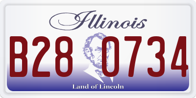 IL license plate B280734