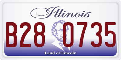 IL license plate B280735