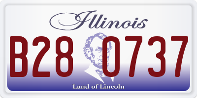 IL license plate B280737