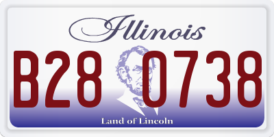 IL license plate B280738