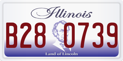 IL license plate B280739