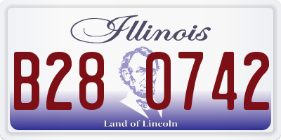 IL license plate B280742