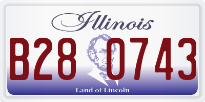 IL license plate B280743