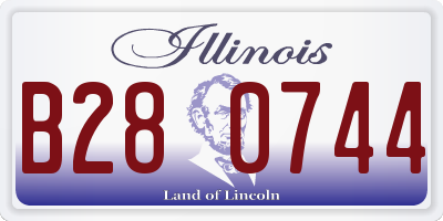 IL license plate B280744