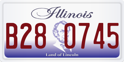 IL license plate B280745