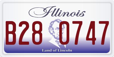 IL license plate B280747