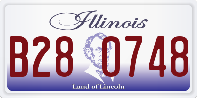 IL license plate B280748