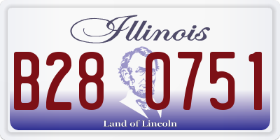 IL license plate B280751