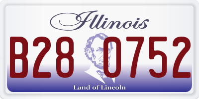 IL license plate B280752