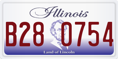 IL license plate B280754