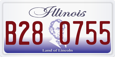 IL license plate B280755