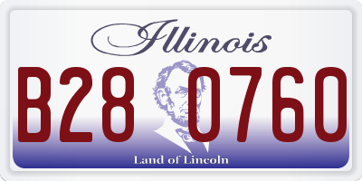 IL license plate B280760