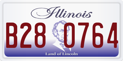 IL license plate B280764