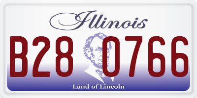 IL license plate B280766