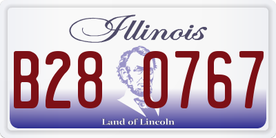 IL license plate B280767