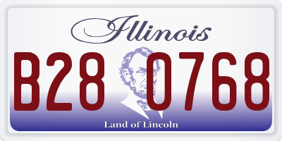 IL license plate B280768
