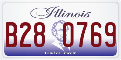 IL license plate B280769