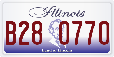 IL license plate B280770