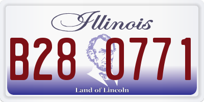 IL license plate B280771
