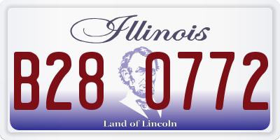IL license plate B280772