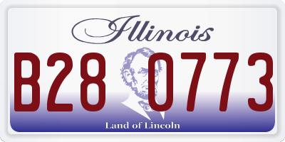 IL license plate B280773