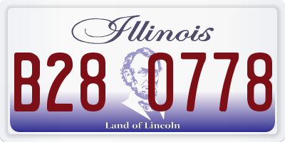 IL license plate B280778