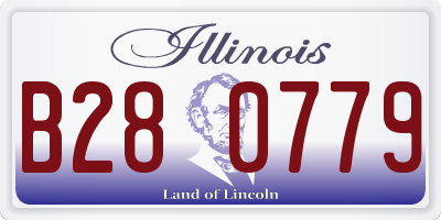 IL license plate B280779