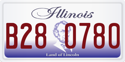 IL license plate B280780