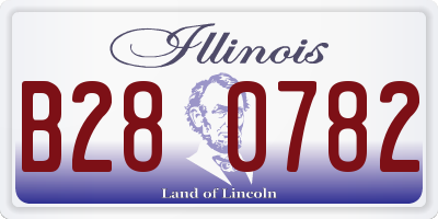IL license plate B280782