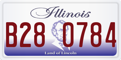 IL license plate B280784