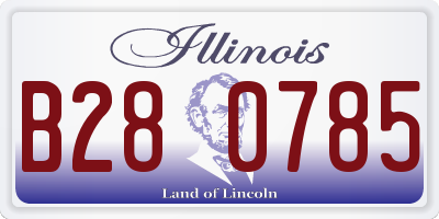 IL license plate B280785
