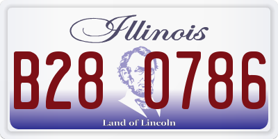 IL license plate B280786